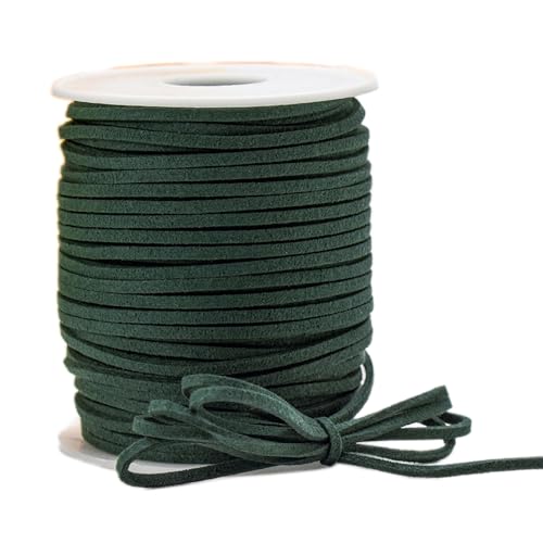 3 mm x 45 m, lederen band, Faux Suede Cord, lederen koord, Craft Cord, Loop Band, Gift Ribbon voor doe-het-zelf sieraden, Kettingen, armbanden, haarbogen, Scrapbooking, Cadeau, Verpakking