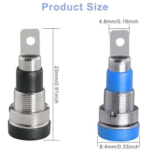 12 st. Banana Jack Socket, Vrouwelijke Banana Plug Connector, Panel Mount Binding Pole Connector Adapter voor 4mm Banana Plug Connector DIY Testproject