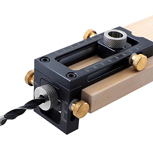 Schroef jig 2-in-1 verstelbare houtbewerking boren gat ponsplug boor gids kit met 4-hole 6/8/10/12mm pin voor bed kast schroeven punch locatator 5