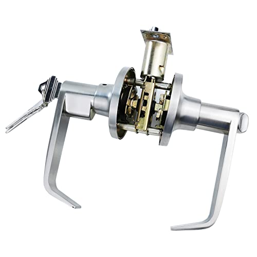 Renovatiekit, badkamerdeursloten Toiletdeur slot Set, deur past, zinklegering deur handgrepen met sleutels, Privacy deursloten 3