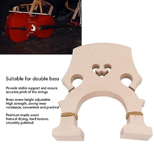 Dubbele basbrug, verstelbare koperen schroef, esdoorn hout, verbeterde prestaties (3/4) 5