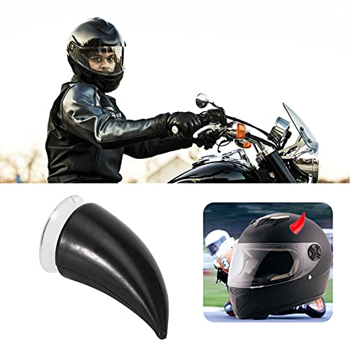 motorhelmhoorn, Motorfiets Helm Devil Demon Horn met Sucker Decoratie accessoires(zwart) 3
