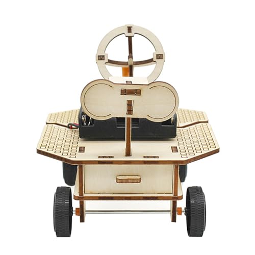 Handgemaakt hout Mars Rover, leerhulpmiddelen voor ruimtevaartmodellen, handgemaakte educatieve puzzel voor jongeren