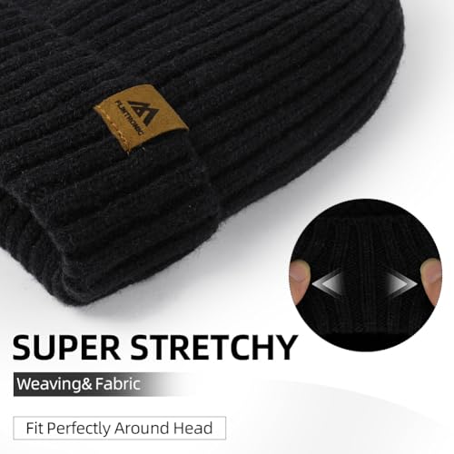 Mannen Beanie Hoed, Warme Winterhoed, Gebreide Hoed, Stretchy Zachte Warm Winterhoed, Thermal Beanie, Zacht, Elastisch, voor Mannen en Vrouwen 3