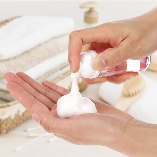 60ml/2oz Schuimpompflessen, 3PCS Lege reis Foaming Dispenser Navulbare Mousse fles reisgrootte Foam pomp fles voor de hand Zeep Lash Cleanser Shampoo gezicht wassen