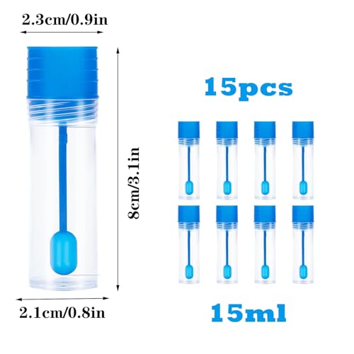 Forlush 15pcs Poepbuizen, Examinatiebuis, Monsterbuizen met Lepel, geschikt voor het testen van katten, honden en andere huisdieren
