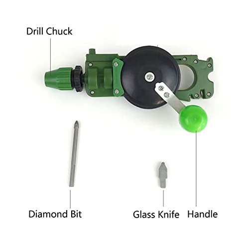 Handboor, handbeugel, multifunctioneel glas Keramische snijden Gat Boorschaar slijpen, voor glasvezel Board, Plastic Board 4
