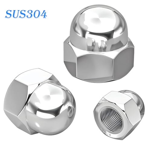 Verpakking van 20 M4 Hex Socket Noten Gemaakt van Staal DIN 1587 Blinde Noten voor Schroeven, Threaded Bolts, Threaded Rods 4