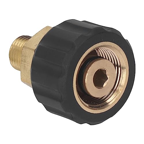 Hoge druk Wasmachine Adapter Messing Rubber G1/4in Aan M22 X 1,5mm Druk Wasmachine Slang Draad voor vervanging Vrouw tot vrouw 14mm OD druk Wasmachine Adapter (Akozon1a56buc2ns-11) 3