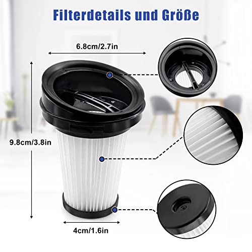 4 stuks filters voor Grundig VCH9629 VCH9630 VCH9631 VCH9632 Stofzuiger 9178008590 5