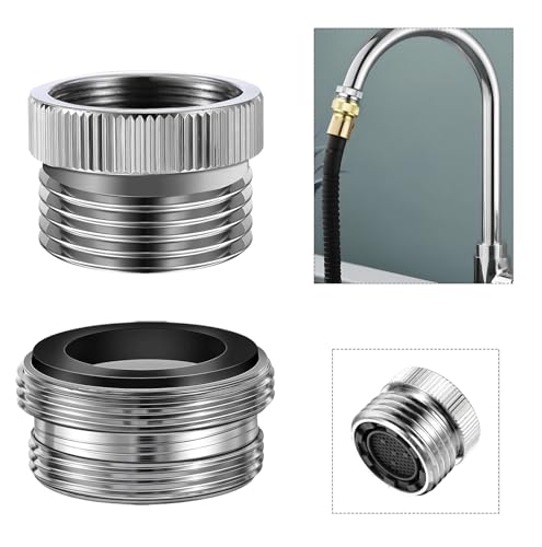 Metalen Faucet Adapter, Faucet Adapter, Waterkraan Adapter Set voor het aansluiten van tuinslang, (2×2.8cm, 1.2×2.2cm) Tap Adapter voor Keuken, Badkamer, Aanrecht