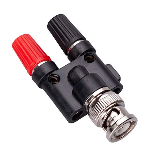 BNC Man Plug tot 2 x 4mm Dubbele Banaan Vrouwelijke Socket Adapter Bindende Post Koppelaar/RF Coaxiale Coaxiale Connector Jack (BNC Man - Banaan Vrouw)