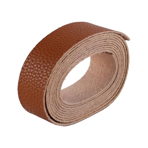 25mm x 2m Faux Grain Leather Strips, Bruin lederen rand voor doe-het-zelf knutselen, gitaarbanden, armbanden en sieraden gereedschap 3