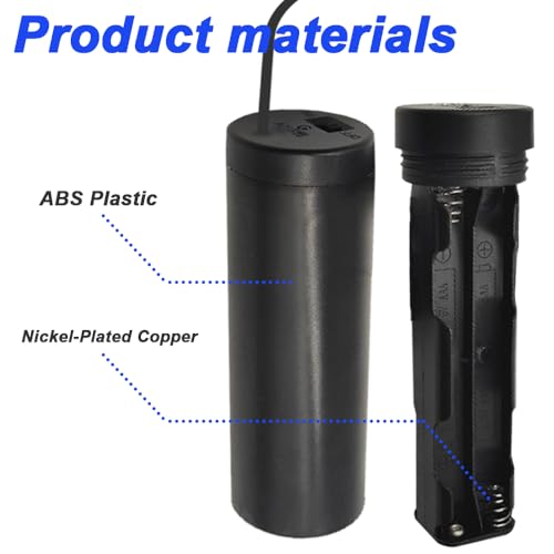 8 x 1,5V AAA Batterijhouder met DC 5.5 x 2.1mm Mannelijke Plug, Roll Type 8 AAA DC Batterijkast met Aan/uitschakelaar en LED-lamp (4 Pack) 4