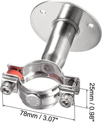 Zee 2 st. Wall Mount Ceiling Mount Pipe Bracket, (Φ25-27mm) Verstelbare Roestvrij stalen Bracket Clip, ideaal voor buis, buis of poolfixing 4