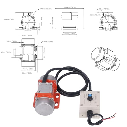 Elektrische Vibrator Motor 30W 4000RPM IP65 Concrete Vibrator Vibrator Motor DC Vibratie Motor met Snelheidsregelaar (DC12V)
