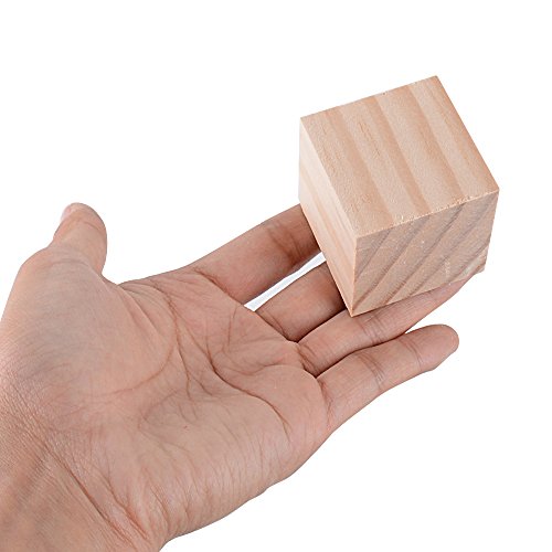DEOMOR 24st Houten Cubes 40mm Blanco Decoratief Ambacht Materiaal Vierkante Natuur voor DIY Crafts Schilderen Ambacht Decoratie 3