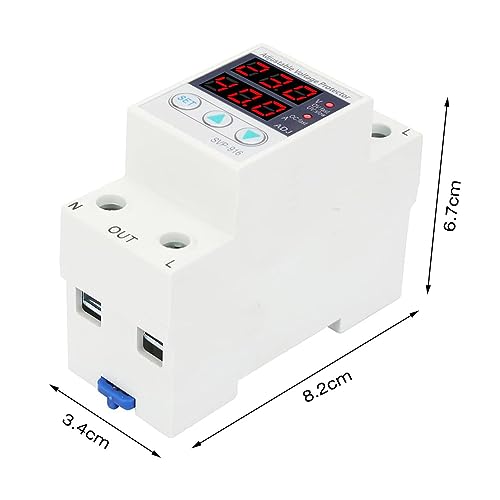 Intelligente Single Fase Power Protection, DIN Rail 230VAC 63A 50/60Hz, Instelbare Current Protection, Chirurg Protection, Onderspanningsbeveiliging