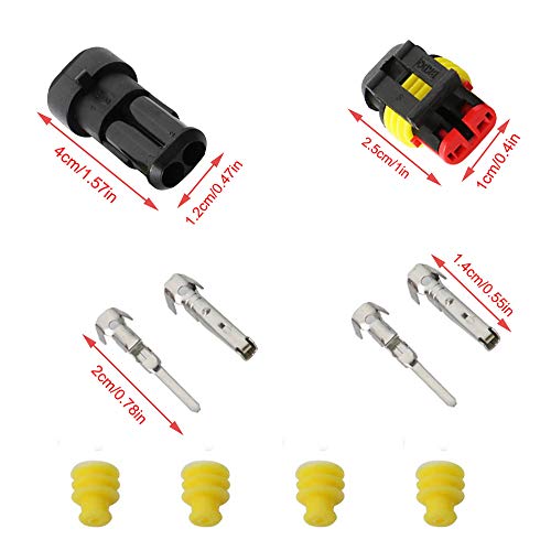 15 Kits 2 Pole 3 Pole 4 Pole auto waterdichte elektrische connector, auto waterdicht Plug, stofdicht, geïsoleerd en verzegeld