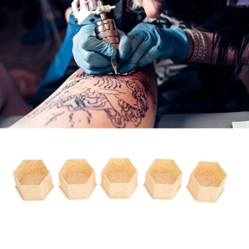 Tattoo Pigment Cups, Wegwerpbare Straw Oplosbare Herbruikbare zelf staande Microbladerende inktbekers (XL 100st) 3