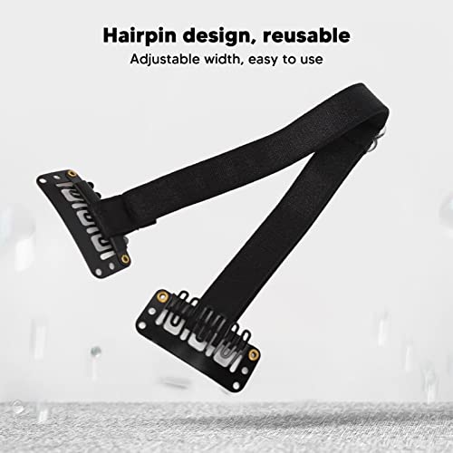 4PCS Gezicht Lift Band met haarclip, Gezicht Lift Tape Band Verstelbare Elastische Gezicht Lift Belt Oog rimpel Verwijdering Belt Facelift Patch Bands voor Gezicht Lift (Zwart) 3