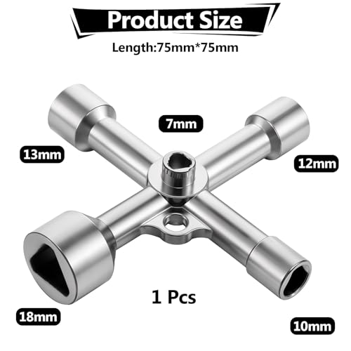4 rand spanners in 5 maten, driehoekige moersleutel, prullenbak, driehoekige moersleutel, vierkante moersleutel, controlekastsleutel voor kleppen, kranen, kranen, kranen 3