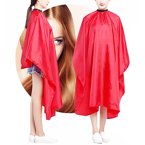 Kapper, Unisex Waterdicht Haarverf Kaap, Haar Cutting Cape Verstelbaar voor Salon Barber Styling (rood) 140 X 120cm 4