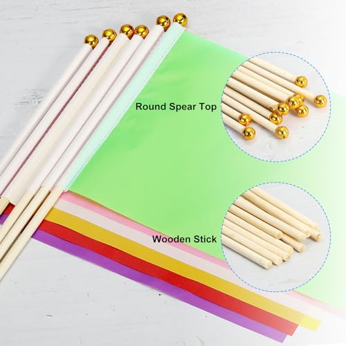 20x13cm Mini vlakte vlaggen,12Stuks platte witte vlaggen kleine hand Held Graffiti vlag voor DIY verjaardag feest opening,Geel 3