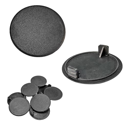 Plastic hoes, 35 mm, zwarte schroefgatcaps, gathoes voor kasten, meubels, verpakking van 10