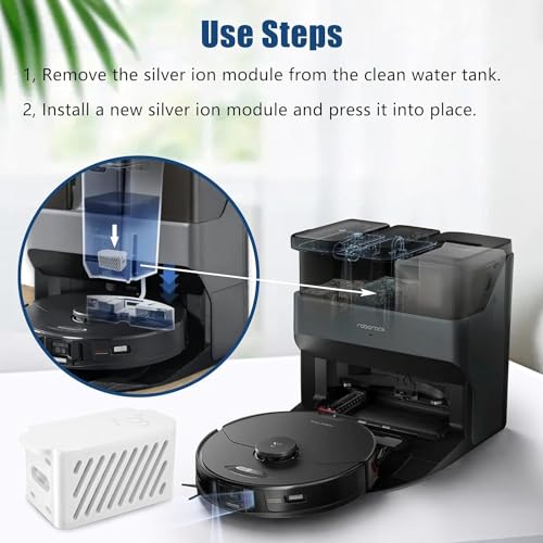 2PCS Silver Ion Module voor Roborock S7maxv Ultra/S7 Pro Ultra/Q Revo/S8+/S8/S8 Pro Ultra/S8 Plus/G10S Pro/P10/G10S Pure G20 Stofzuiger Vervanging 4