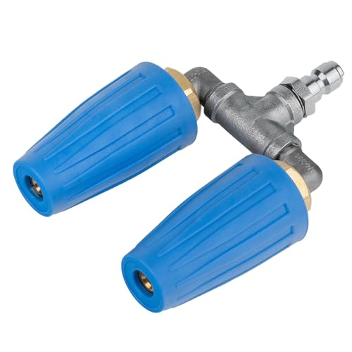 4000 PSI Dubbele Turbo Nozzle, Messing Keramiek 1/4 Inch Quick Coupling 2mm Hole 4 tot 6 GPM Drukwasmachine roterende tip