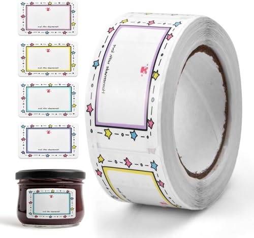 500st Bevroren Labels, Gepersonaliseerde Sticky Labels Stickers, 40x25mm, Voedsel Datum Naam Tags Gemakkelijk te Peel Off Olie en waterdichte koelkast etiketten, Zelfklevende Label Roll voor