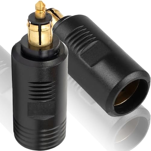 voor DIN naar sigarettenaansteker adapter 12V voor DIN-stekker en Euro-aankomst sigarettenaanstekeradapter, voor BMW Motorfiets Auto, Europese norm Auto, Vrachtwagen