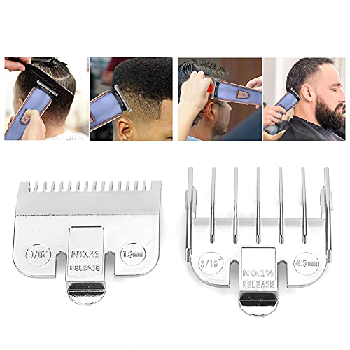 Universele clipper bevestigingskam voor professionele roestvrijstalen snijgeleiding 1,5 mm + 4,5 mm(Electroprating silver) 5