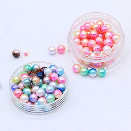 100 st. Ronde Plastic Kralen Zonder Boren Kleurrijke Ambacht Kralen Ambacht Kralen voor DIY sieraden Accessoires Spread Decoratie Decoratie Decoratieve Kralen voor bruiloft Doop Partij Vaas Vultafel Decoratie Roze 4