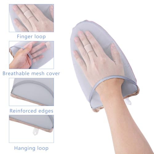 Kleding Steamer Strijkhandschoenen met Finger Loop, Heat Resistant Waterdichte Strijkhandschoen Anti-Steam handschoenen Steamer Accessoires voor Kleding (Gray) 3