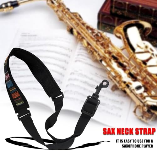 Saxofoon Strap, Verstelbare Single Shoulder Draagbare Katen Neck Saxofoon Band 4
