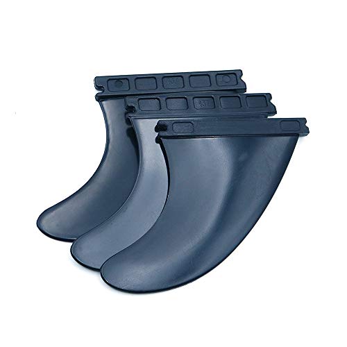 TOEKOMST VAN 3PCS Surfboard G5 Fins Plastic Surfboard Fins Style Thruster Set Zwart 3