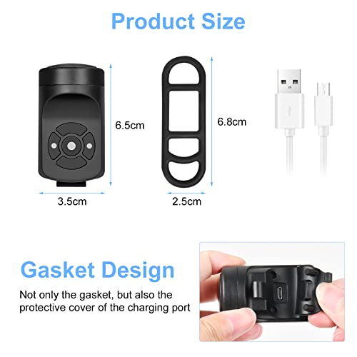 Elektrische fietsbel, waterdichte IPX4 elektronische fietsbel, 22.2-31,8 mm voor fietsen, Scooters, MTB, BMX 5