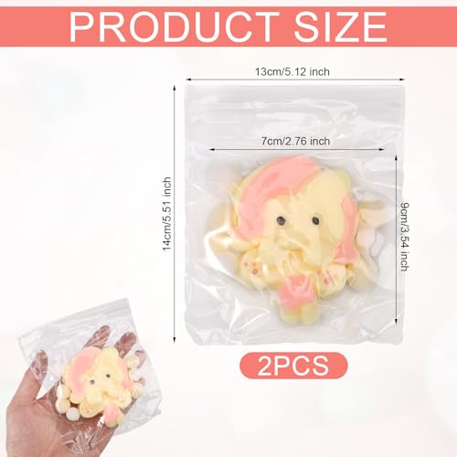 2pc Pony Squeeze Toy, schattig Squishy speelgoed pony Taba Novelty Fidget Sensory Speelgoed voor kinderen Tieners Volwassenen Huis Office Relaxing (Shiny Style)