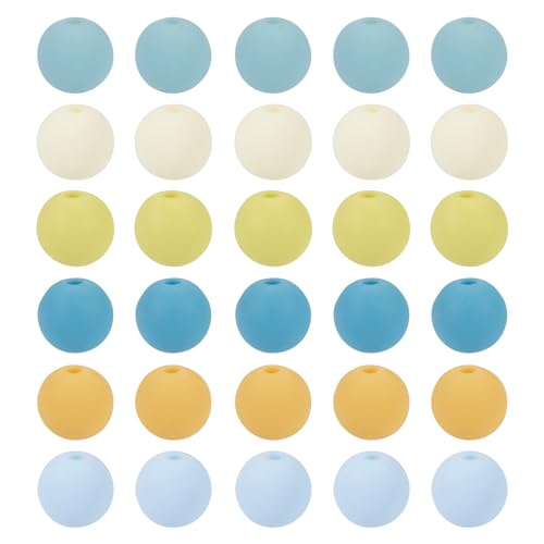 190 st. 8mm Ronde Ronde kralen Blauw Matte Ball Losse Spacer kralen Matte acryl kralen Bulk voor DIY Ballpoint Pen Lanyard Keychains sieraden maken