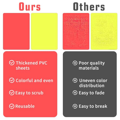 8 st. Voetbal scheidsrechter kaartset, rode en gele kaarten, voetbalkaarten, voetbalkaarten, scheidsrechter kaarten, voetbal accessoires voor schoolsport, clubs, professionele spellen (4 geel + 4