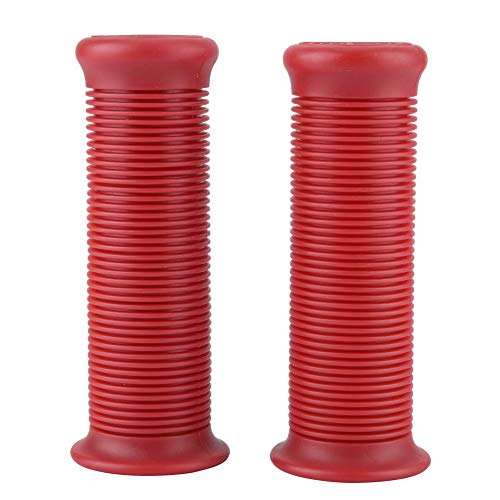 Comfort handgreep Gripmotor Grip Non-Slip Rubber Bar Pair 25mm Universeel Motorfiets Vintage TPU Handle Handlebar Handvat zwart (rood)