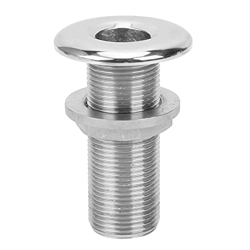 Marine Thru Hull Fitting Connector 3/4" 316 Roestvrij staal Water Drain Outlet Universele Sanitair Valve Fitting voor boten, jachten, Marine