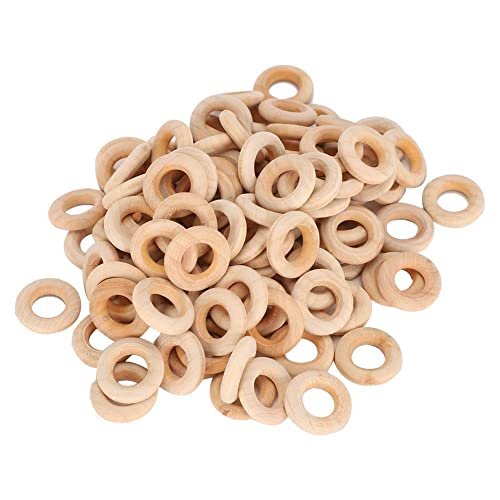 Houten ringen - 200 stuks 20mm voor ambachten, glad onafgewerkte cirkels, Solid voor DIY Craft hanger connectoren sieraden M
