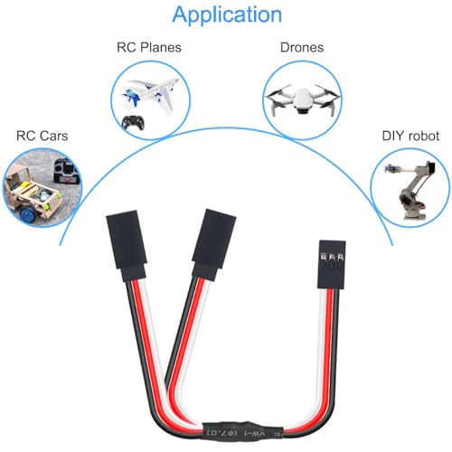 8st Servo RC 1 tot 2 Y-kabel, 1 man tot 2 vrouw Extension Cord voor Servo Extension Connection Control Board Remote Control Onderdelen RC JR Futaba RC Car 5