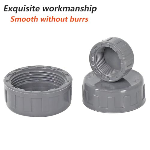 2 st Outer End Caps, 50mm Vrouw, Pijpstopper, Drain Pipe End Cap, met Seal, Grey 3