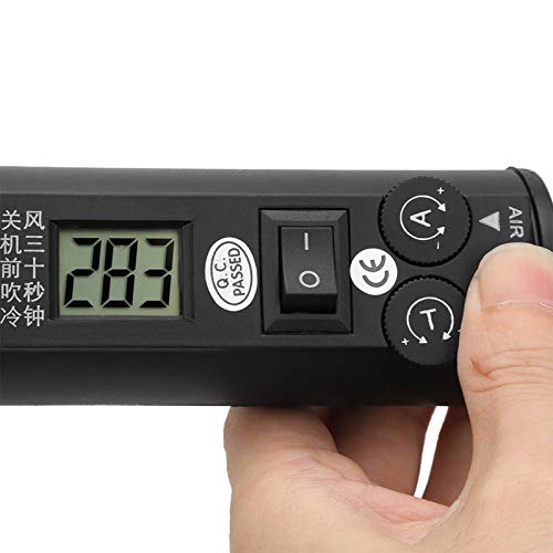 Hot Air Gun, 220V 450W Digital Electric Hot Air Gun met LCD Display en 4 Nozzles, Verstelbare Soldeer Hot Air Gun voor ambachten, Krimpen PVC 4