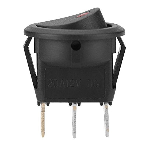 12V Round Rocker Switch LED AAN/UIT SPST Switch LED Dot Light Switch voor Auto Truck Van Dash Boat, Red Light autoschakelaar Automobielschakelaars
