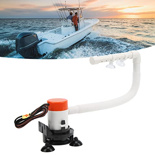 Bait Pump, 12V 350GPH Maximum Flow Boat Tank Vis Saver Aerator Portable Livewell Pump voor elke container